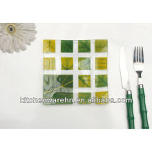 haonai welcomed glass plates products,handmade fused glass plate